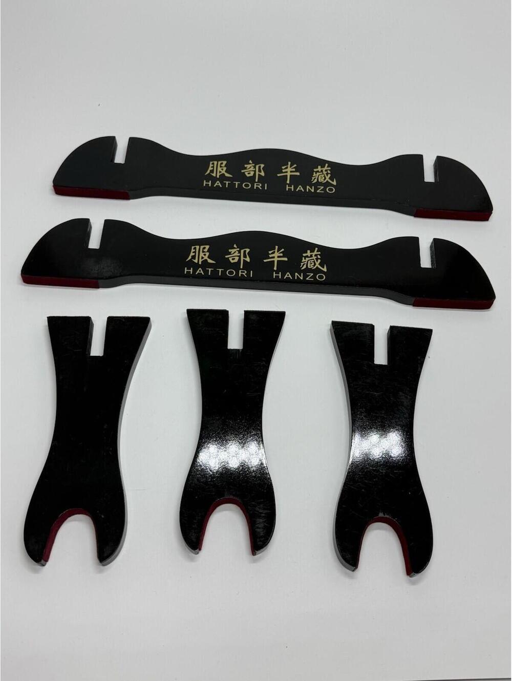 Hattori Hanzo Wood Sword Stand Display Replacement Parts Lot Black 5 Pieces